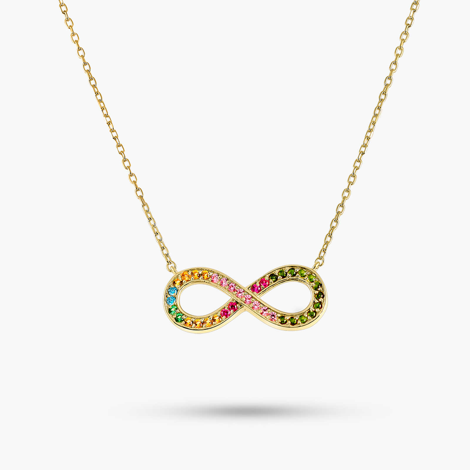 שרשרת INFINITY משובצת ספירים