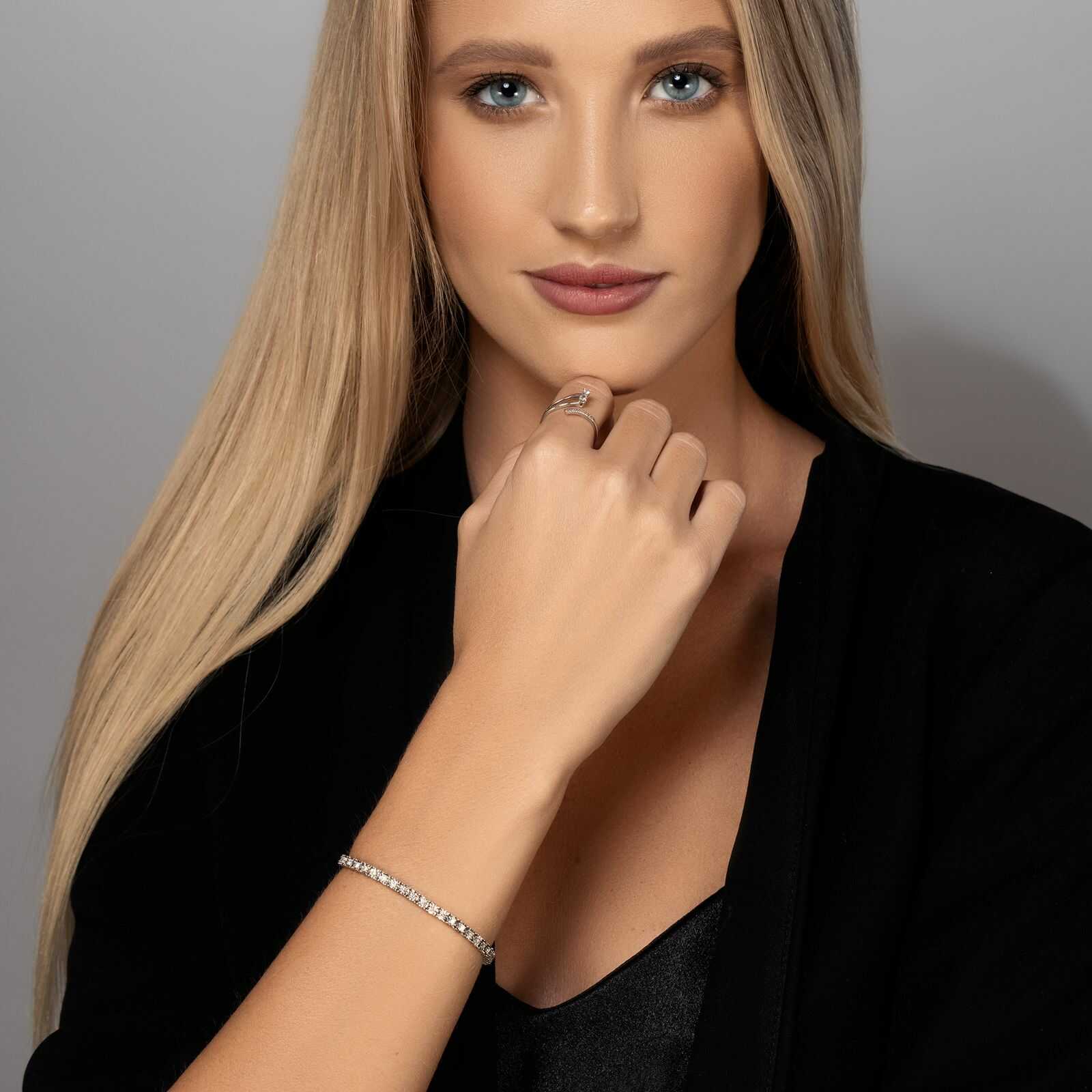 צמיד זהב טניס משובץ יהלומים