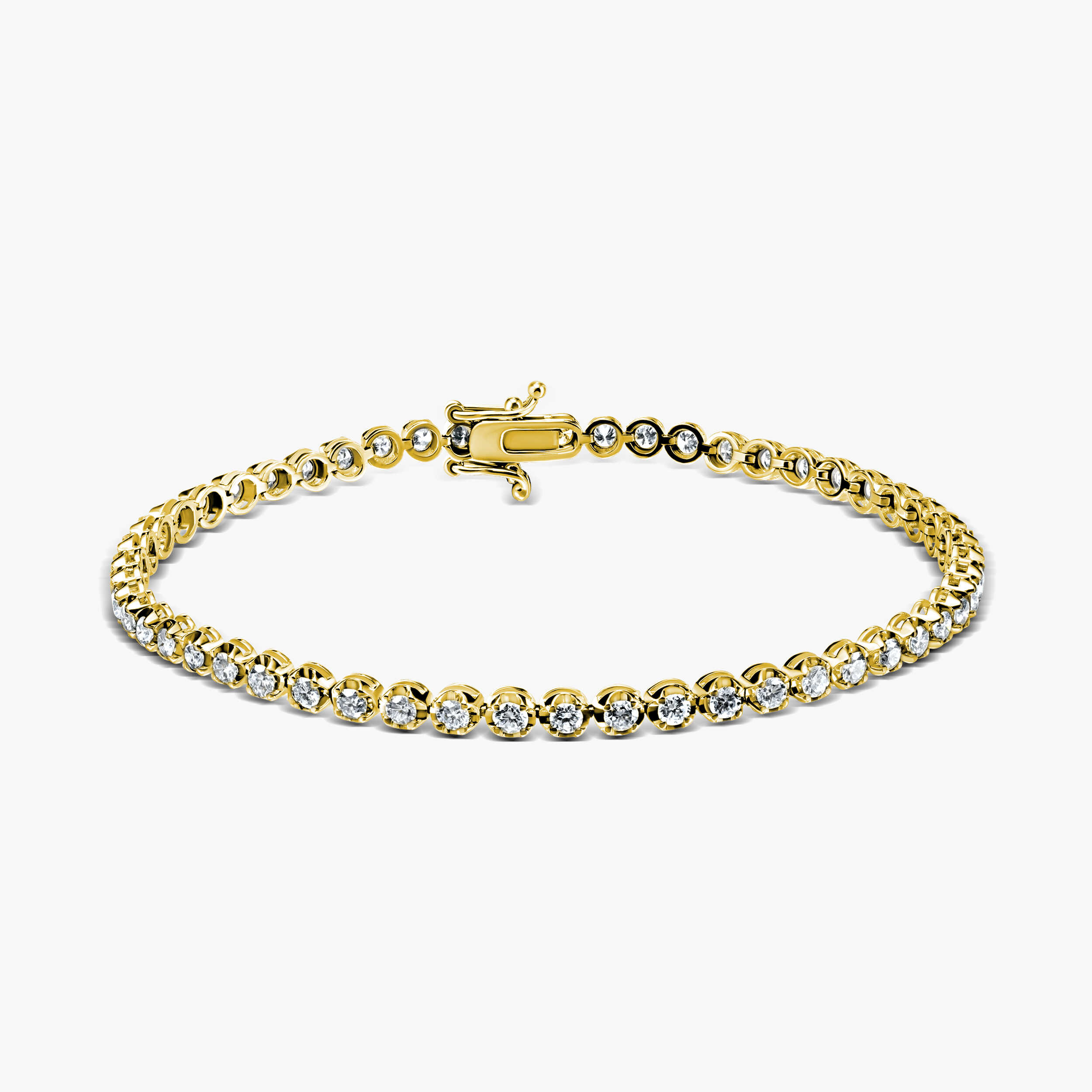 צמיד זהב טניס משובץ  2.5 קראט יהלומים