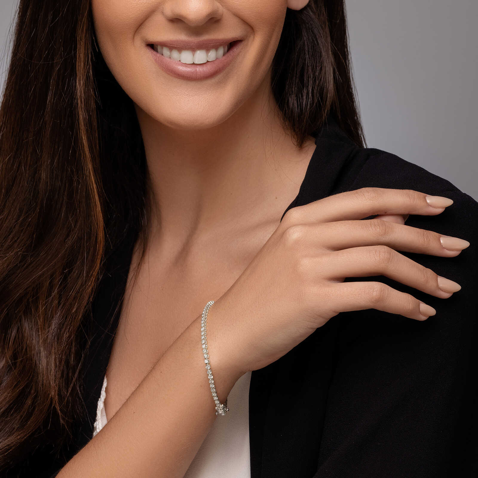 צמיד זהב טניס משובץ 2 קראט יהלומים