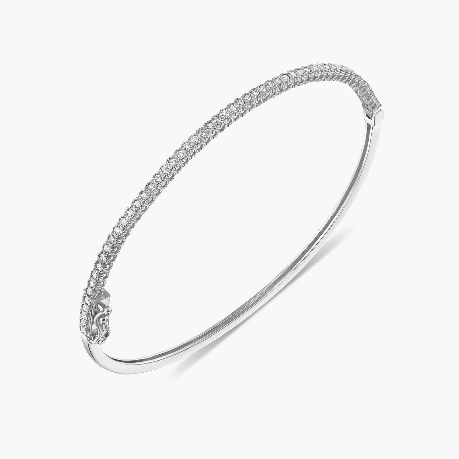 צמיד זהב קשיח משובץ יהלומים