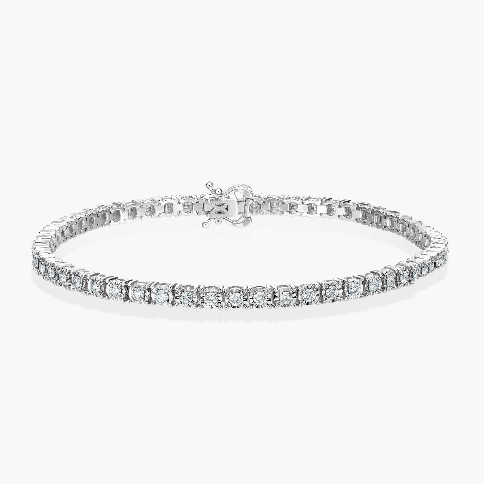 צמיד סרינה מזהב בסגנון טניס משובץ יהלומים נוצצים