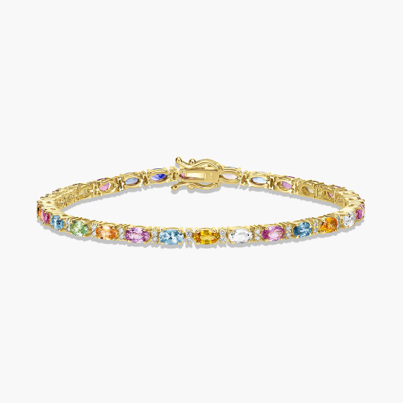 צמיד RAINBOW משובץ אבני חן ויהלומים