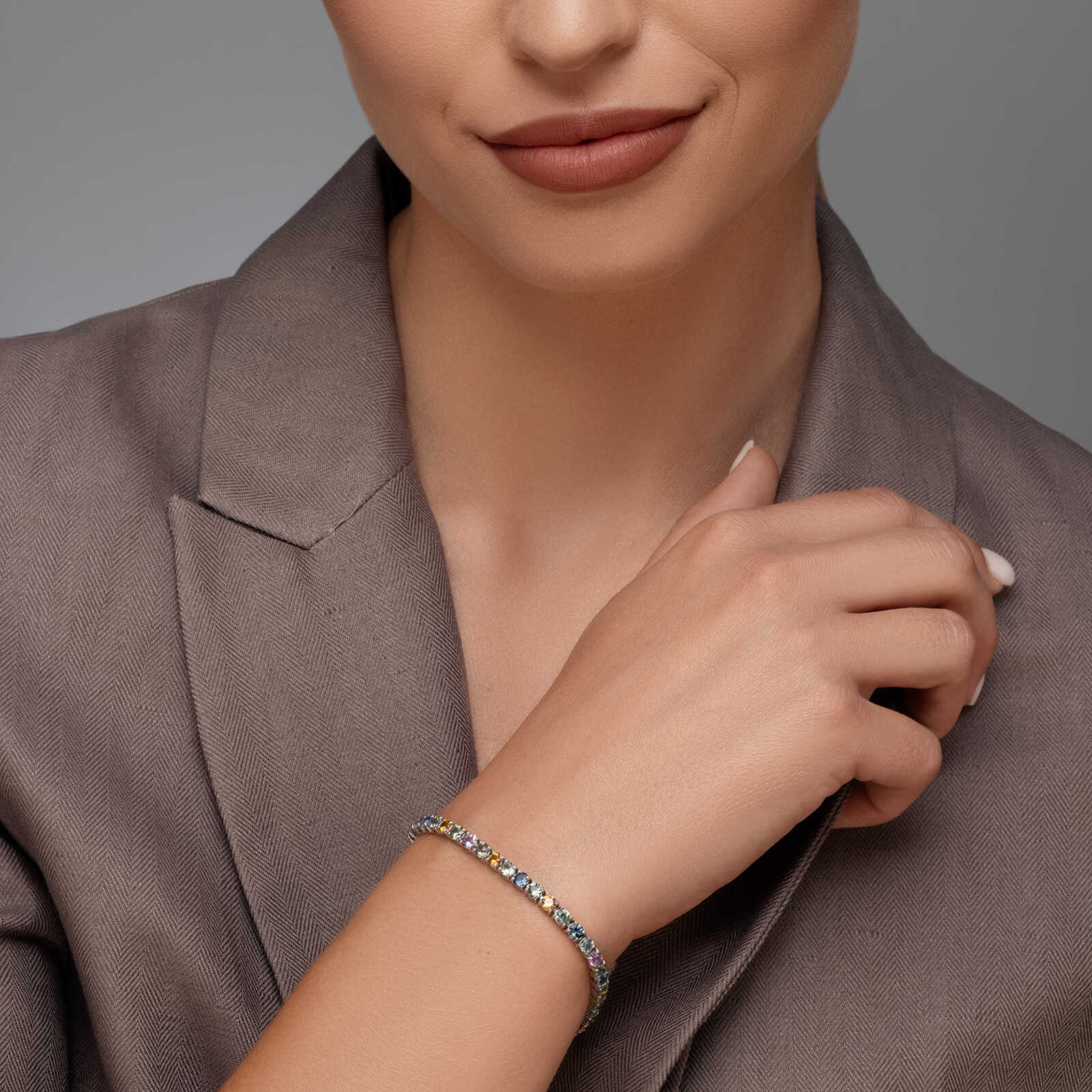 צמיד ספירים RAINBOW