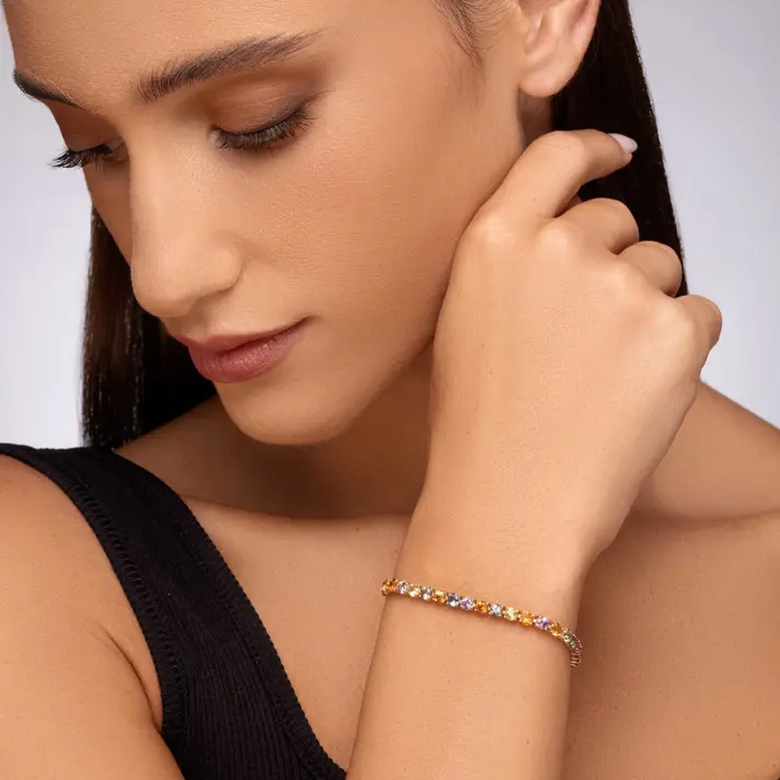 צמיד ספירים RAINBOW