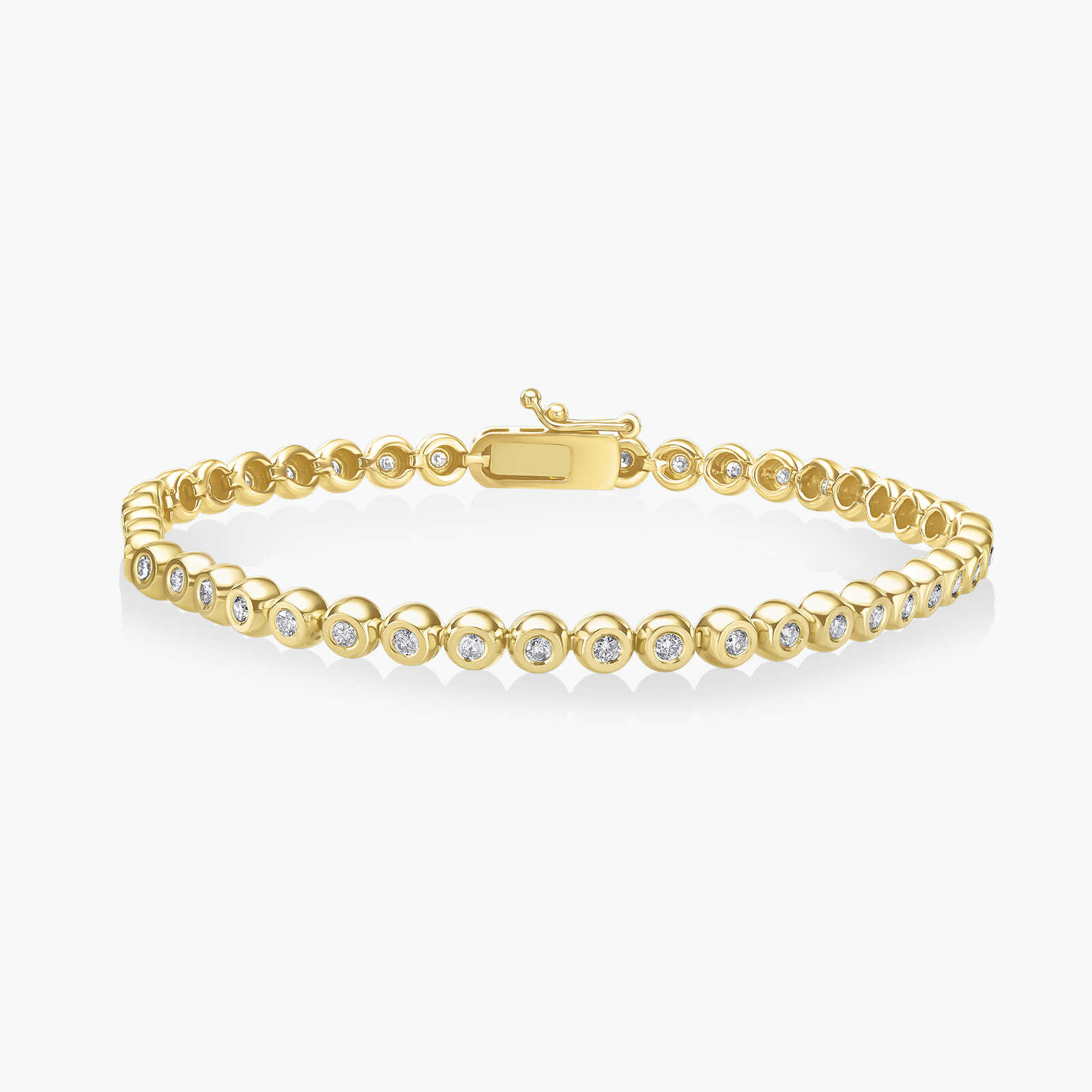 צמיד טניס משובץ יהלומים בקו מינימליסטי