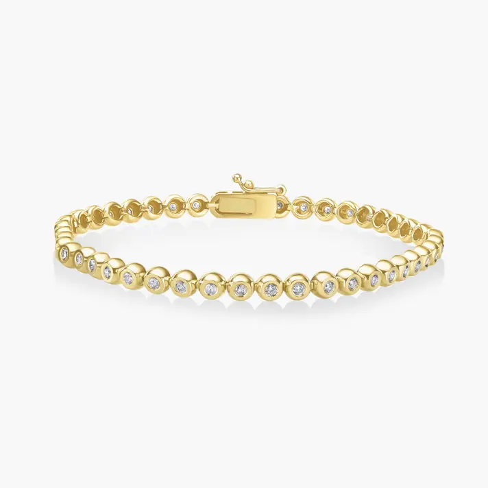 צמיד טניס משובץ יהלומים בקו מינימליסטי