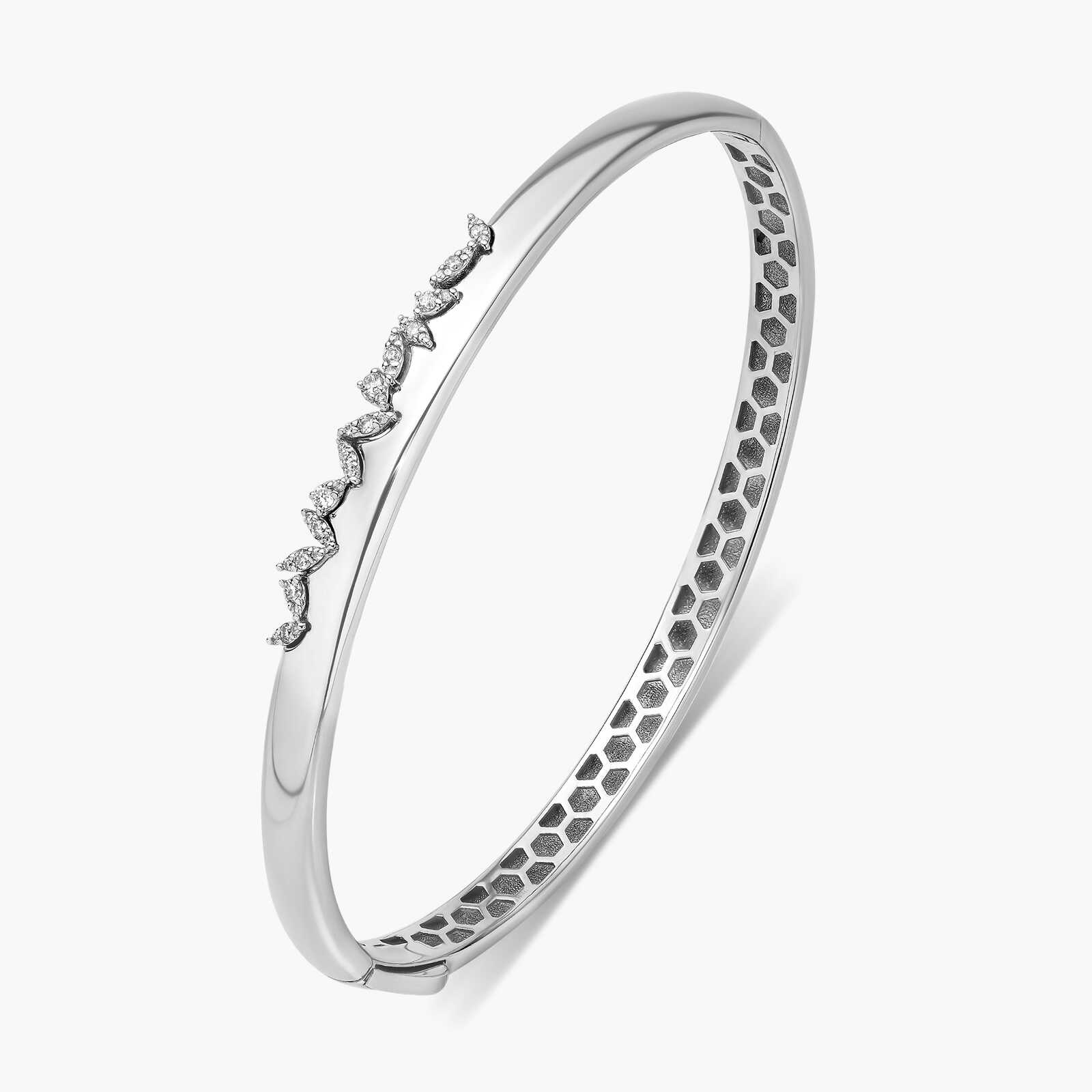 צמיד קשיח משובץ יהלומים