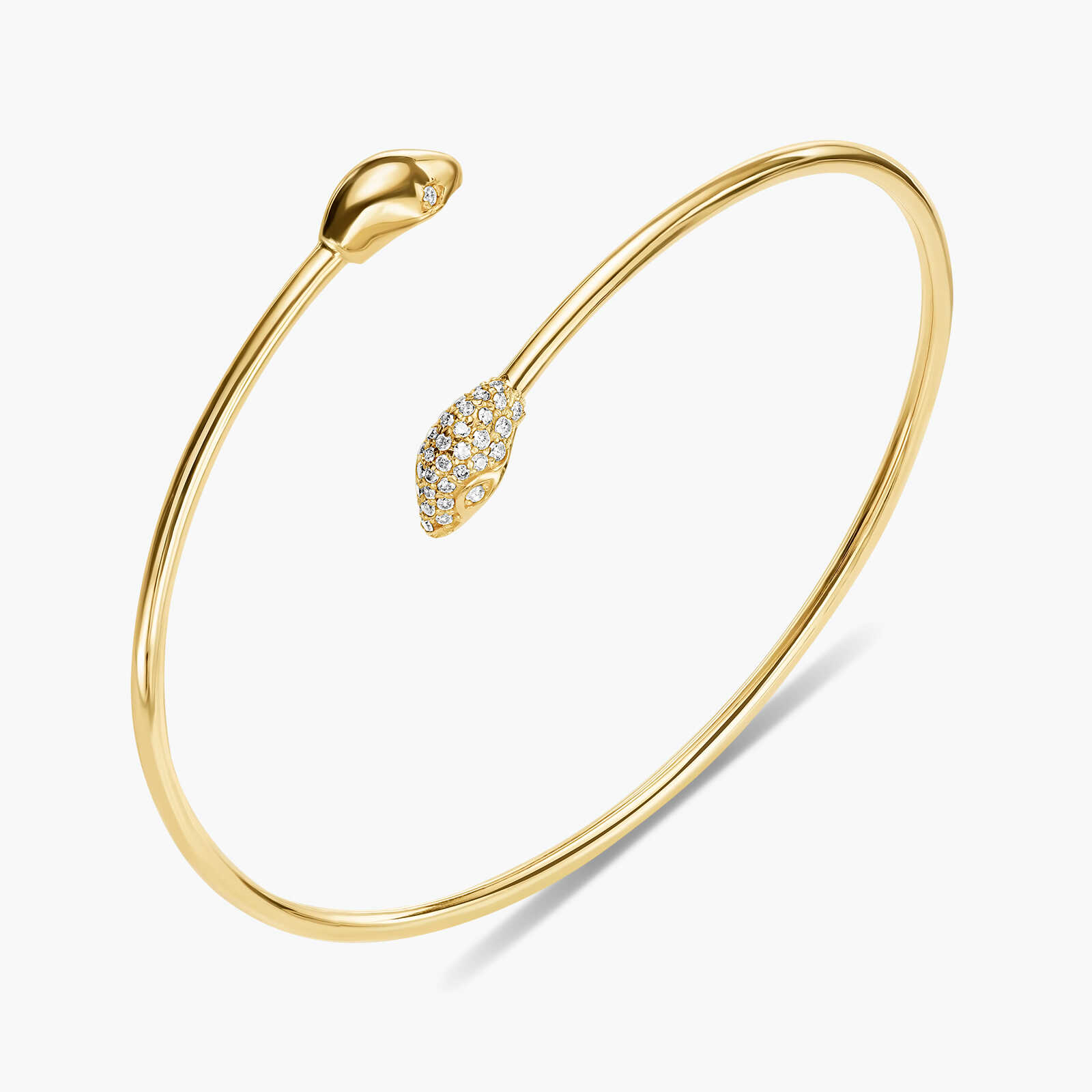 צמיד SNAKE קשיח משובץ יהלומים