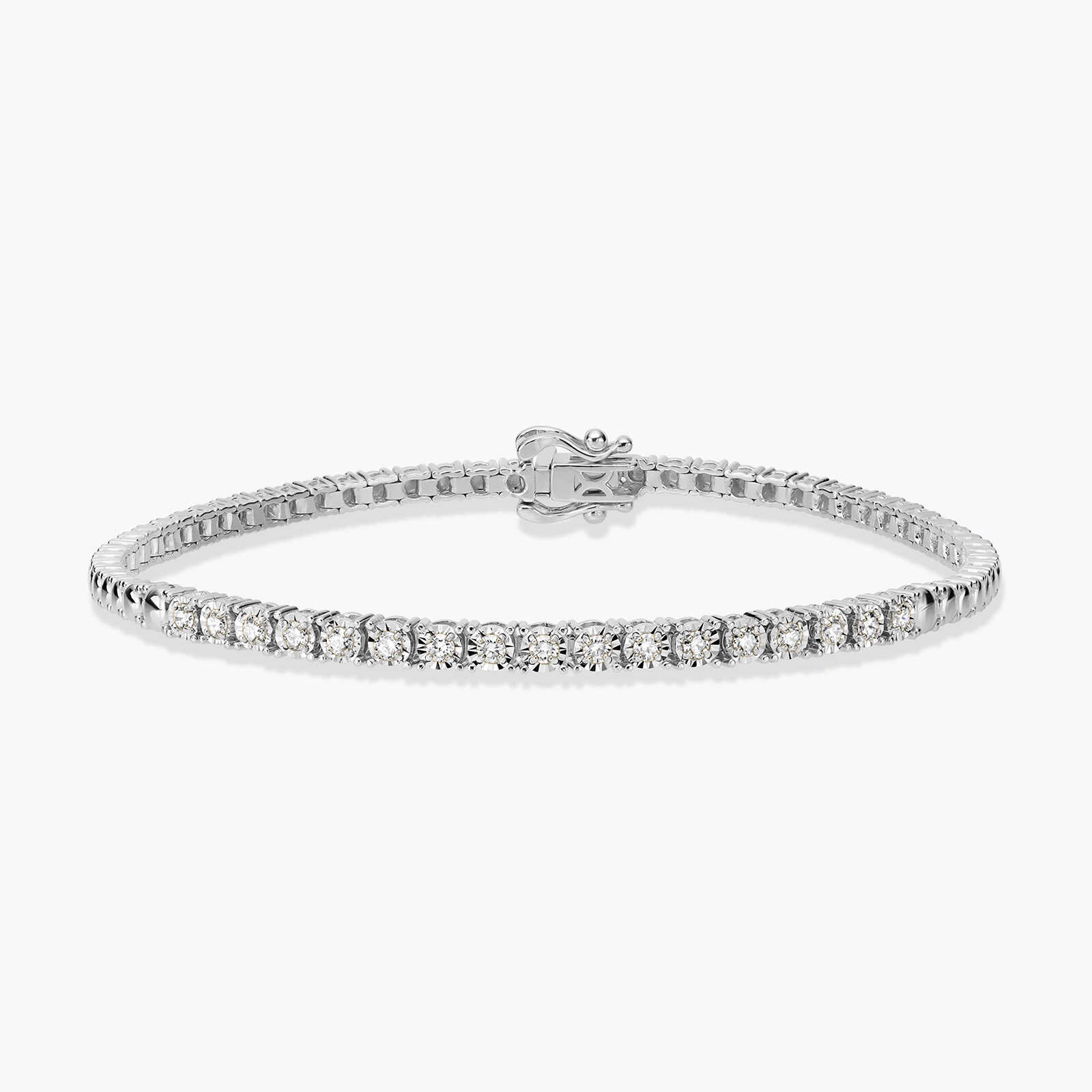 צמיד קרולינה מזהב 14K בסגנון טניס משובץ יהלומים