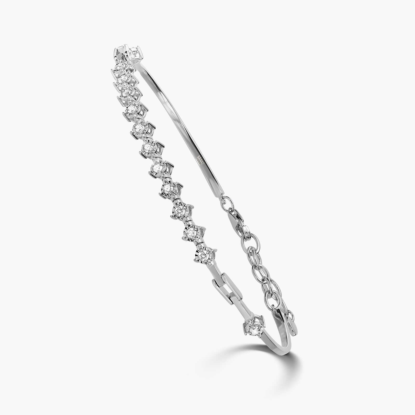 צמיד אריאנה מזהב 14K בשיבוץ יהלומים