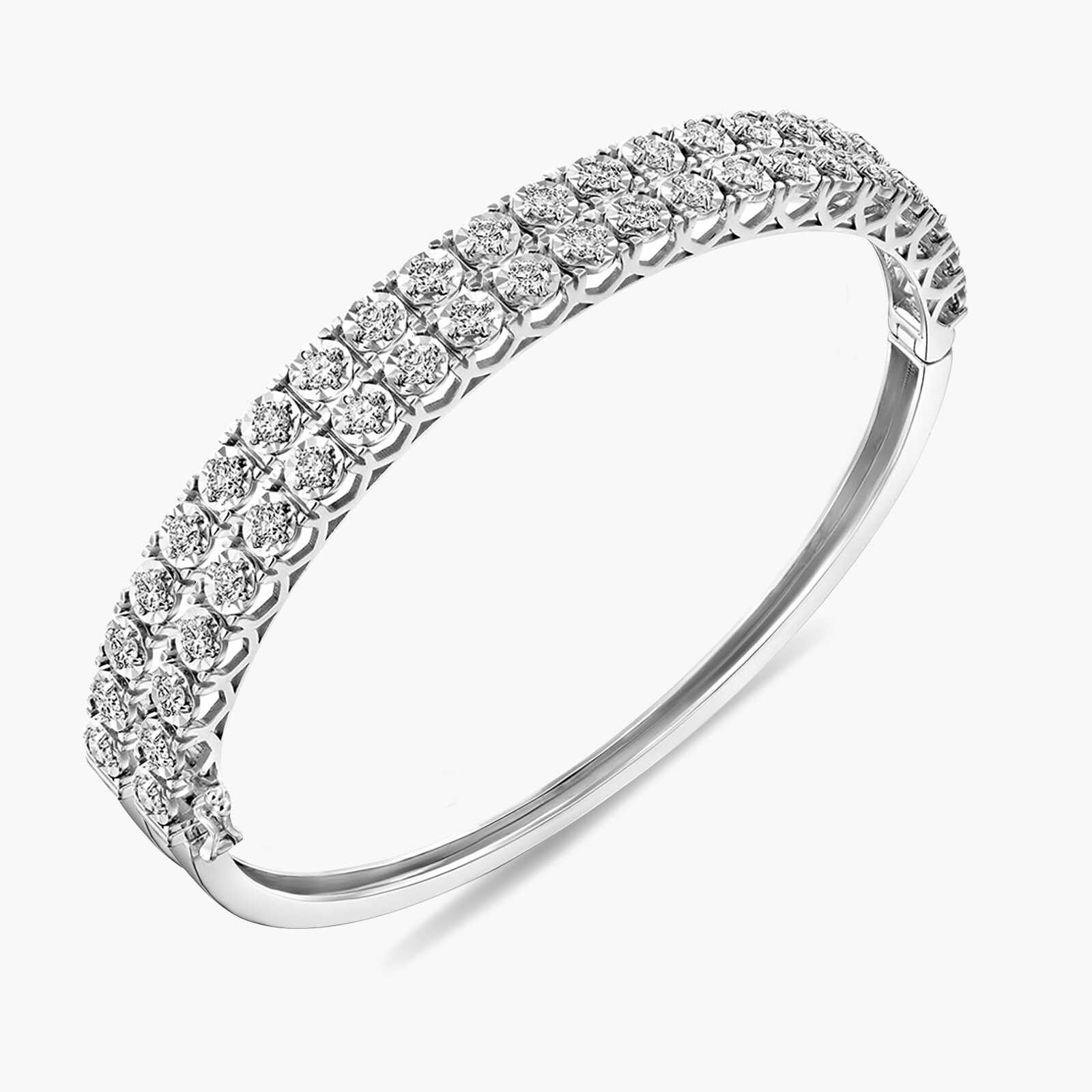 צמיד קשיח קאסי משובץ יהלומים