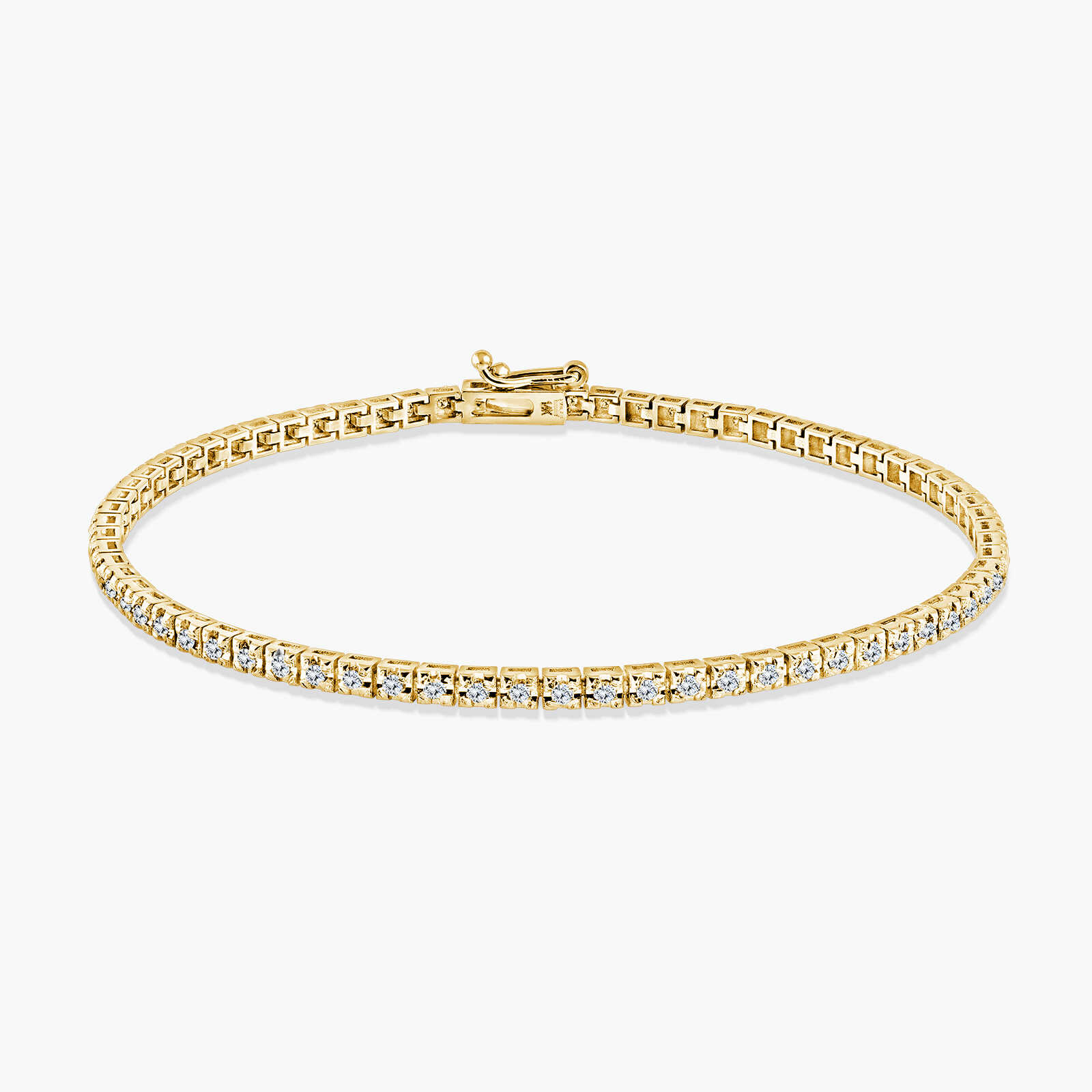 צמיד טניס משובץ יהלומים טבעיים ונוצצים