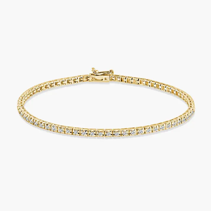 צמיד טניס משובץ יהלומים טבעיים ונוצצים