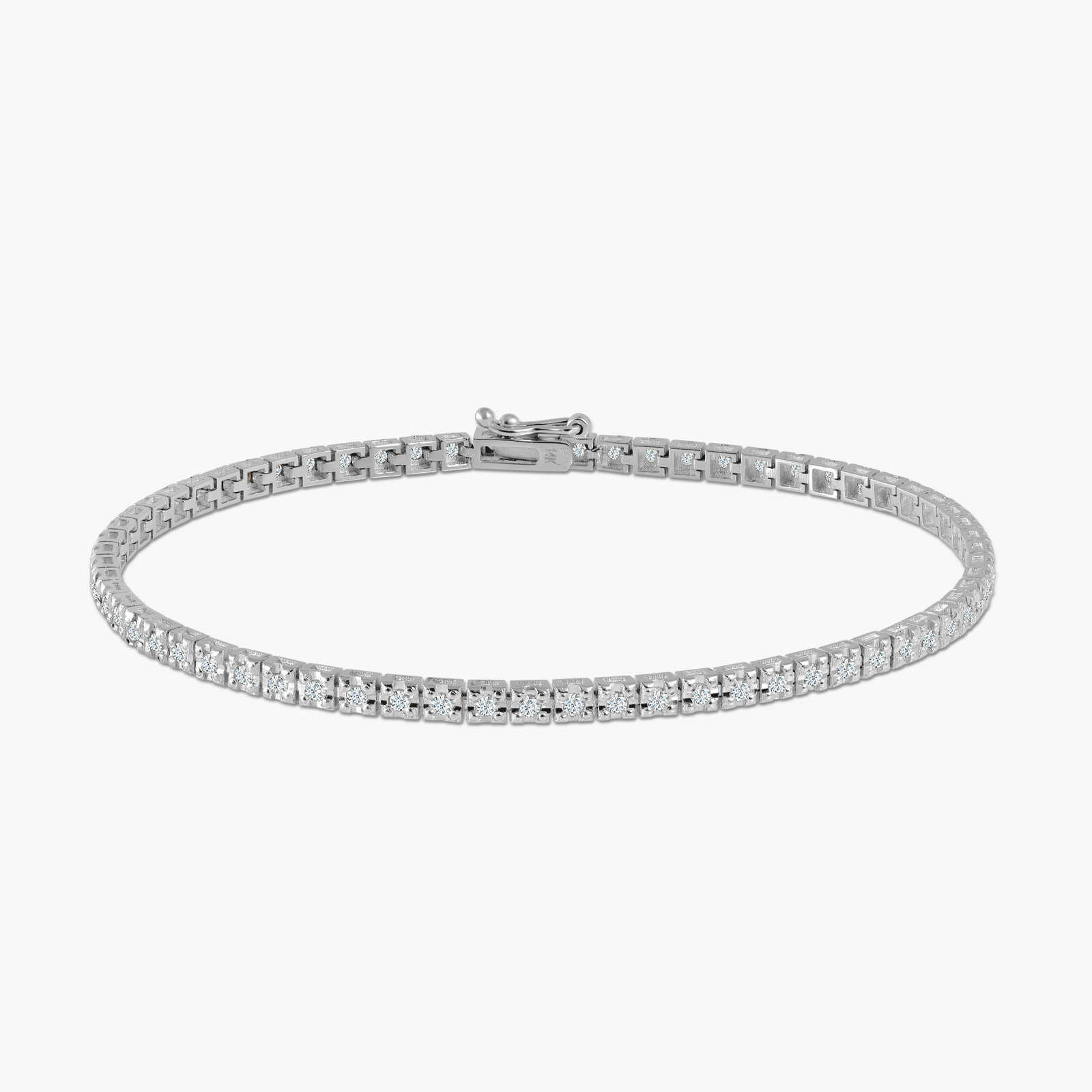 צמיד טניס משובץ יהלומים טבעיים ונוצצים