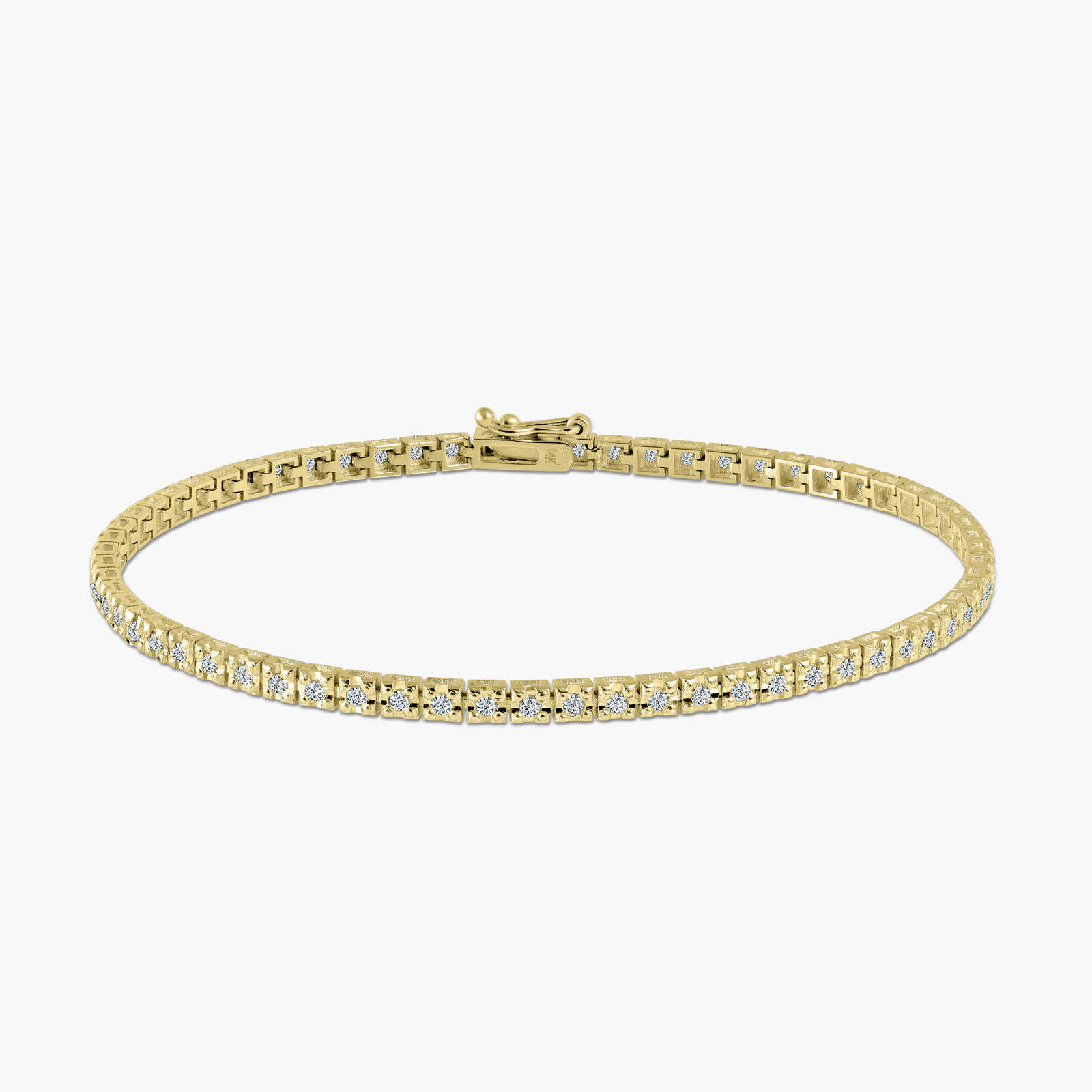 צמיד טניס משובץ יהלומים טבעיים ונוצצים