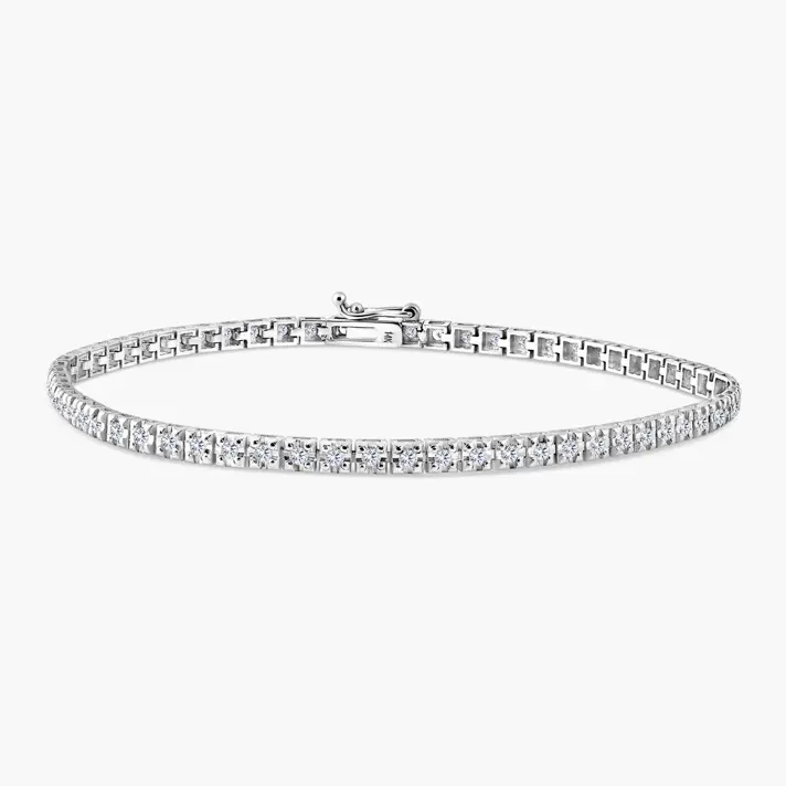 צמיד טניס משובץ יהלומים טבעיים ונוצצים