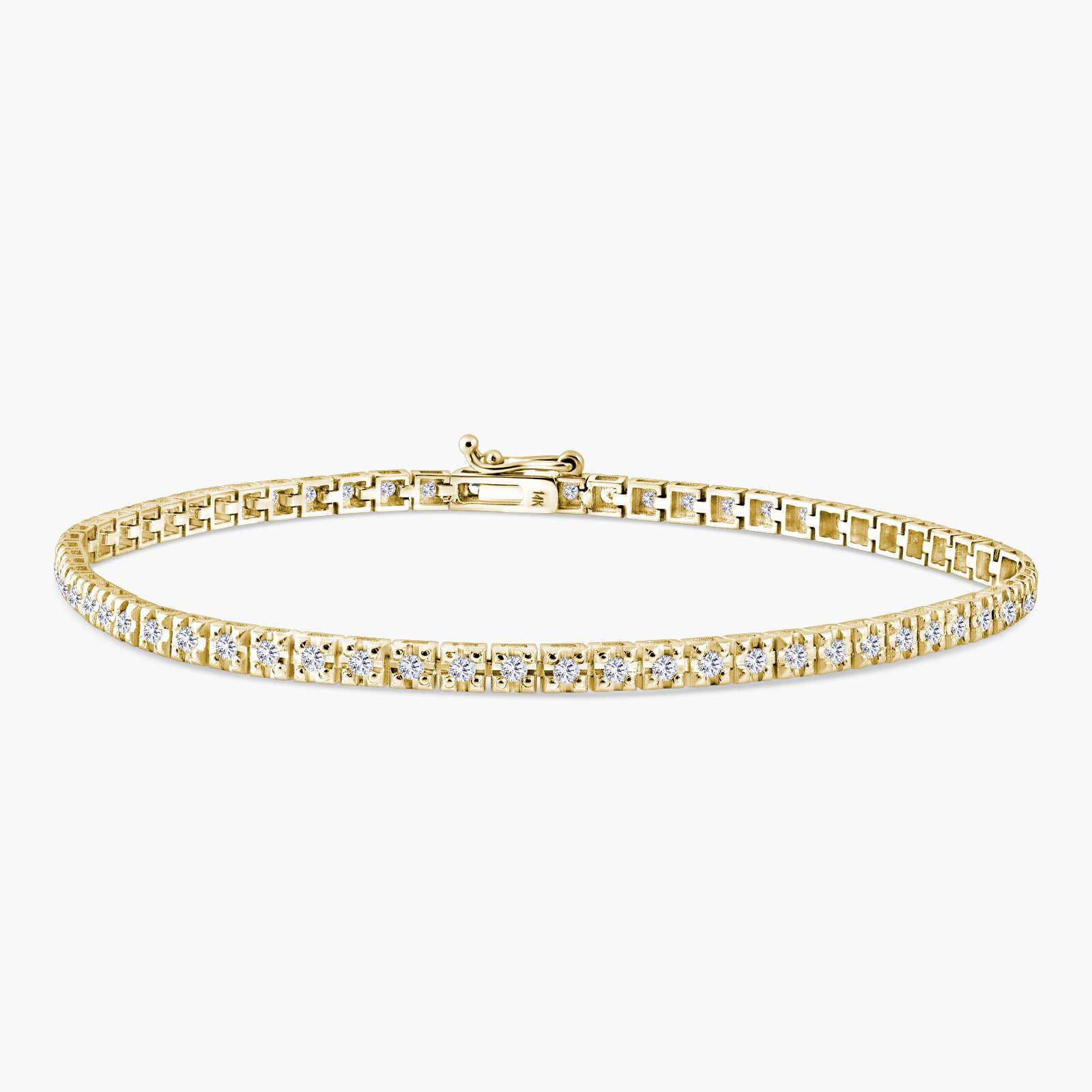 צמיד טניס משובץ יהלומים טבעיים ונוצצים