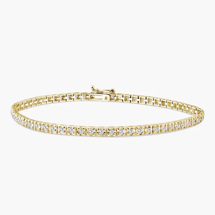 צמיד טניס משובץ יהלומים טבעיים ונוצצים