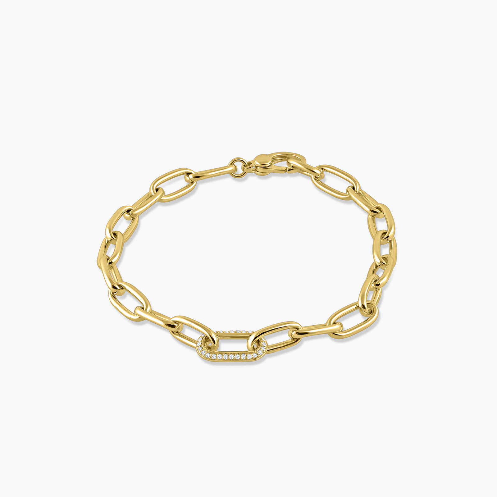 צמיד חוליות משובץ יהלומים