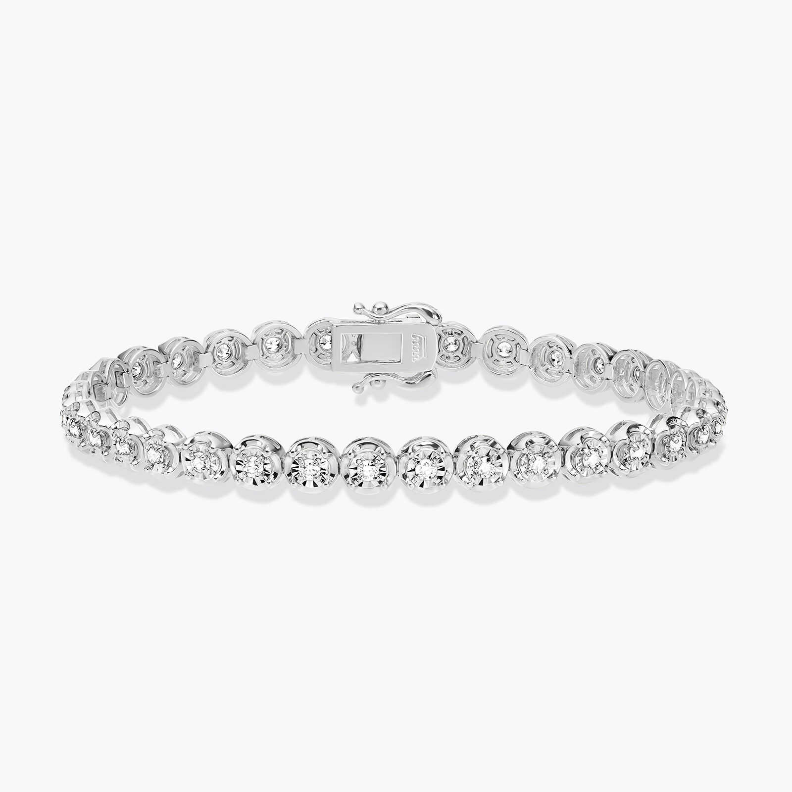 צמיד ריבר מזהב בסנגון טניס ובשיבוץ יהלומים