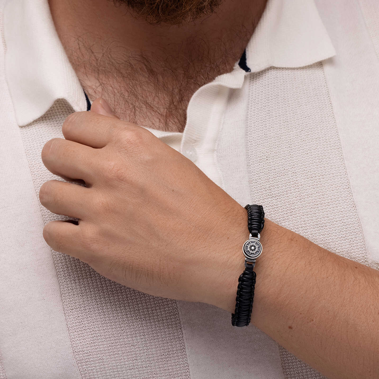 צמיד לגבר שון - פוליאסטר ופלדה