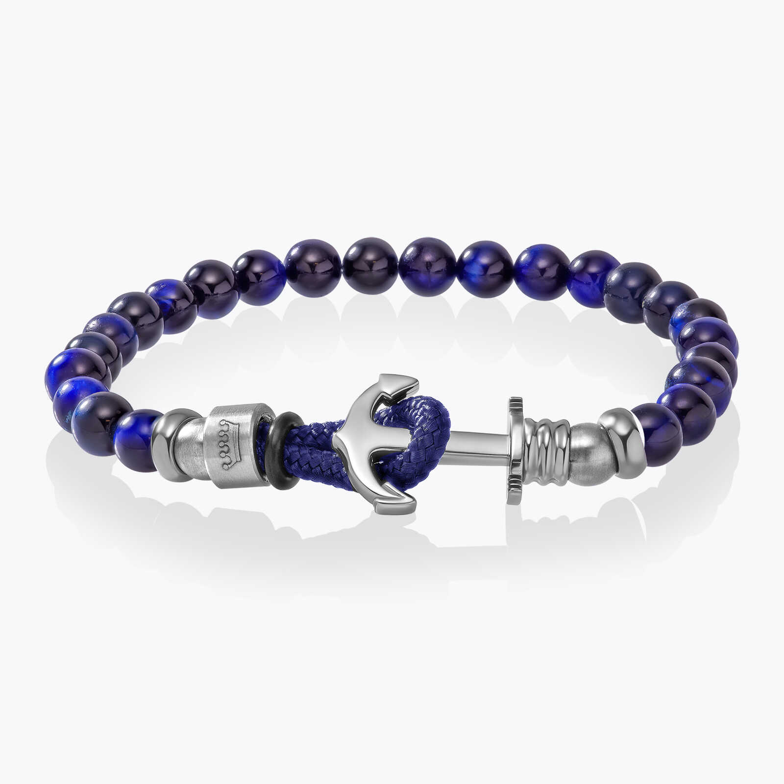 צמיד לגבר אלון- חרוזי עין הנמר ופלדה