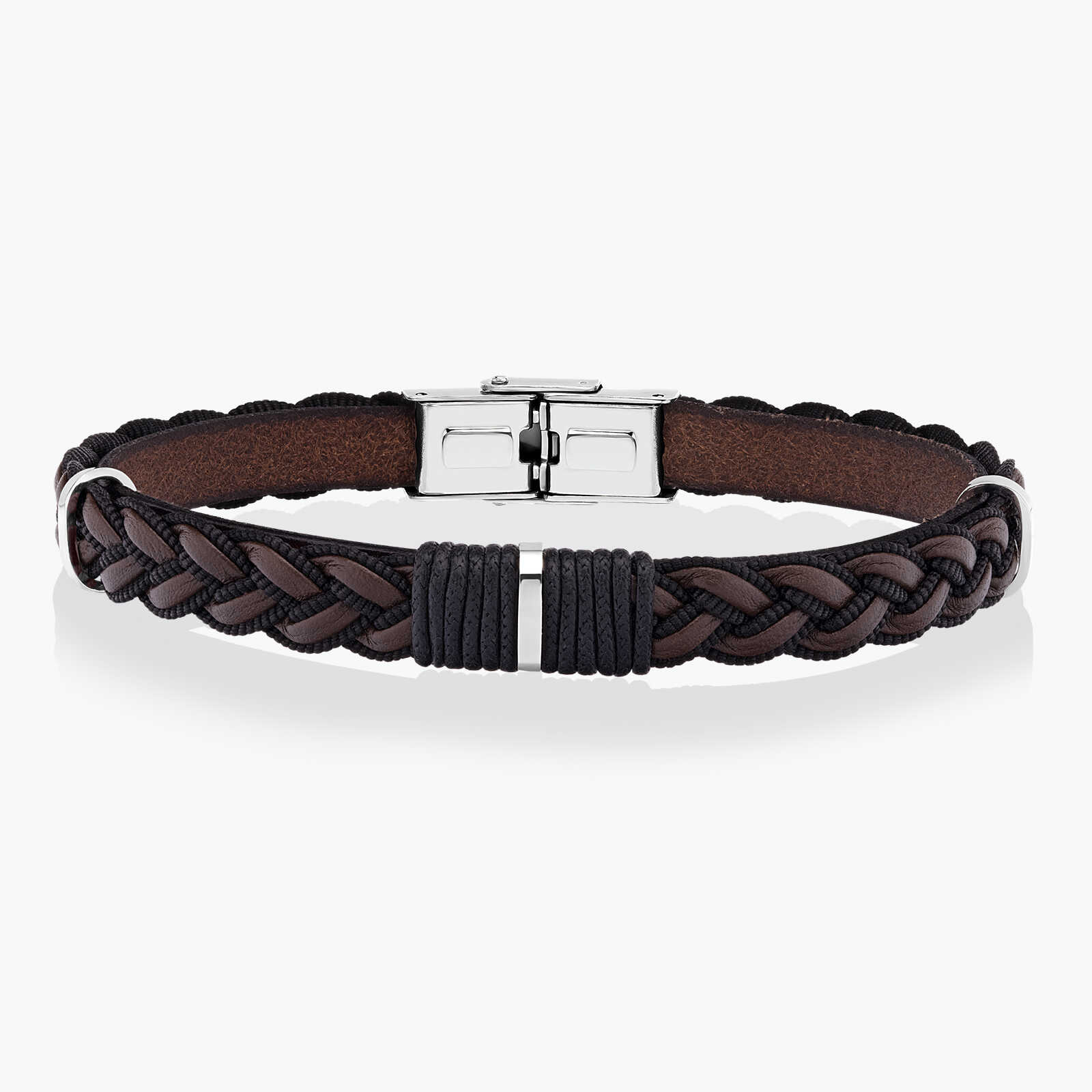 צמיד לגבר נועם- עור ופלדה