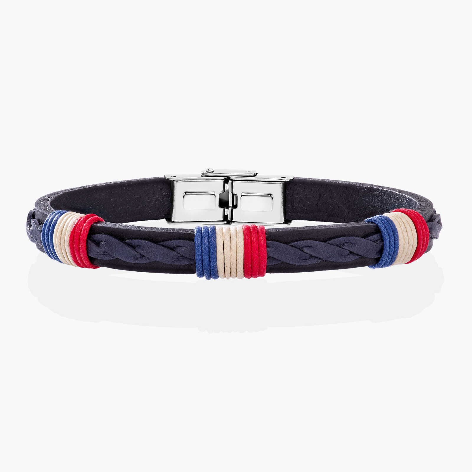 צמיד לגבר יובל - עור ופלדה