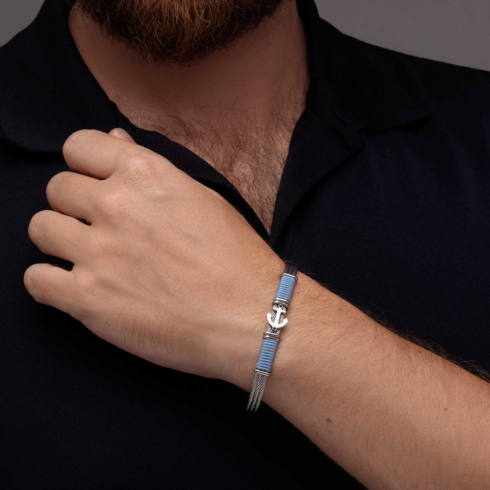 צמיד לגבר נווה- פוליאסטר ופלדה