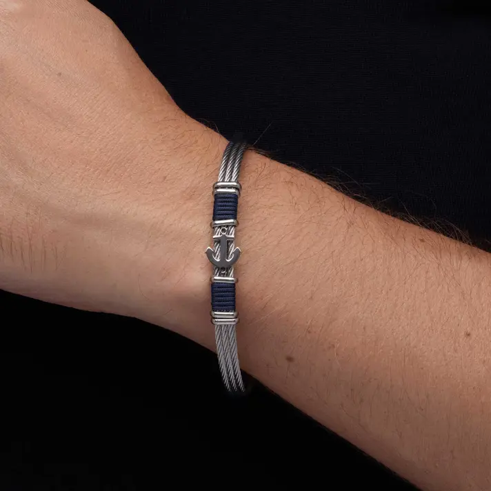 צמיד לגבר איתן- פוליאסטר ופלדה