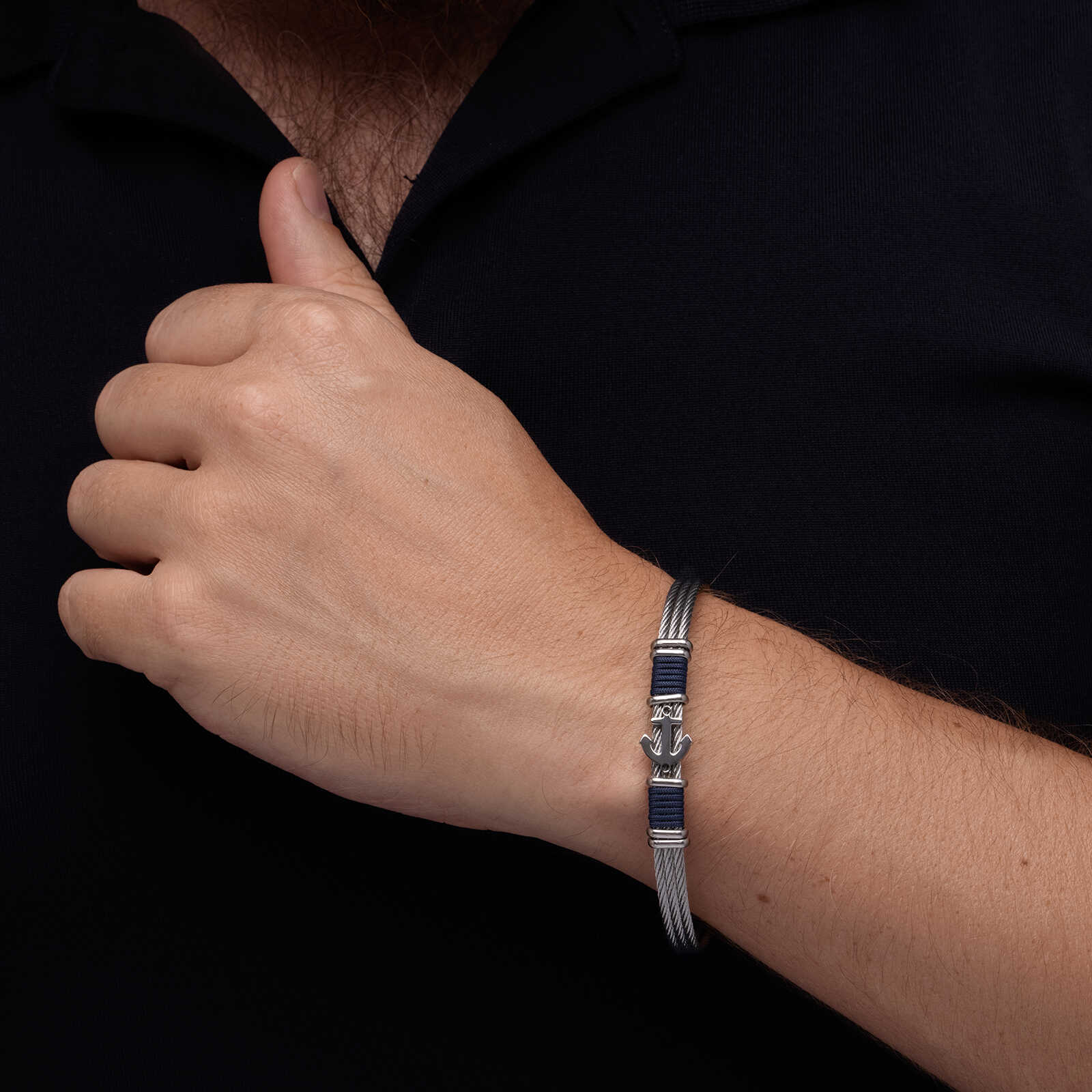 צמיד לגבר איתן- פוליאסטר ופלדה