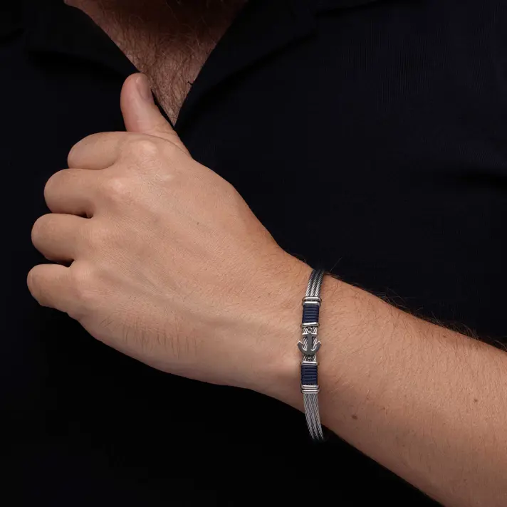 צמיד לגבר איתן- פוליאסטר ופלדה