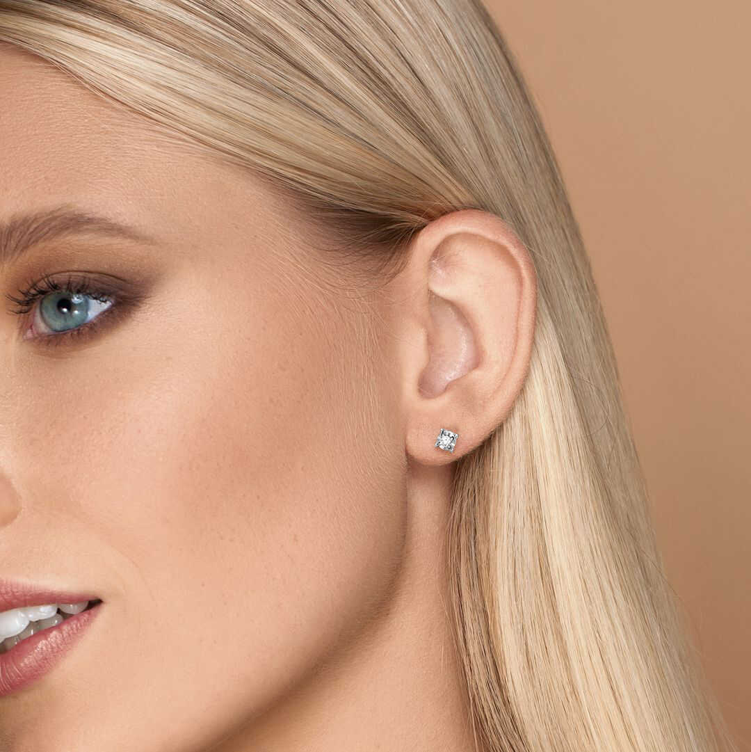 עגיל יהלום סוליטר