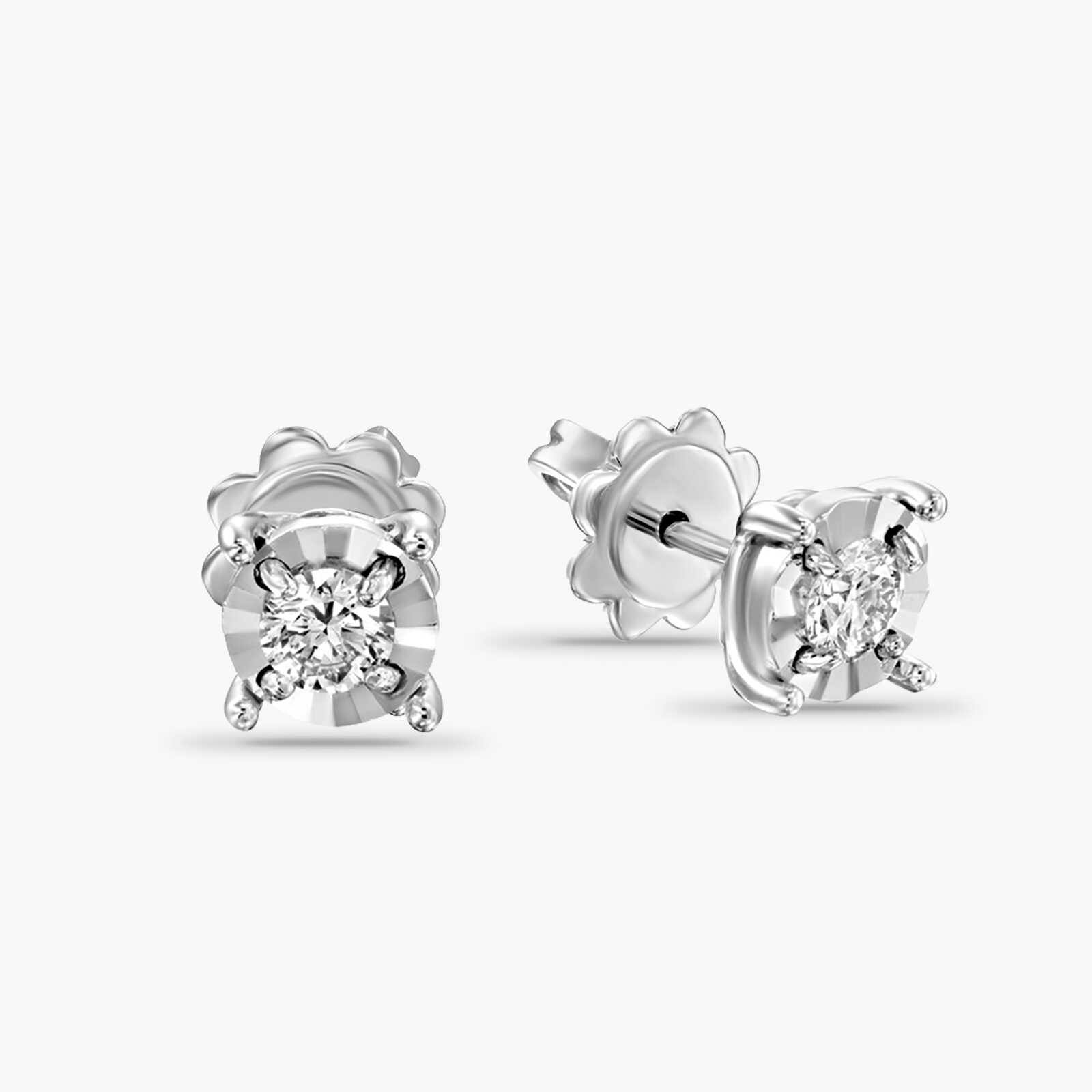 עגיל יהלום סוליטר