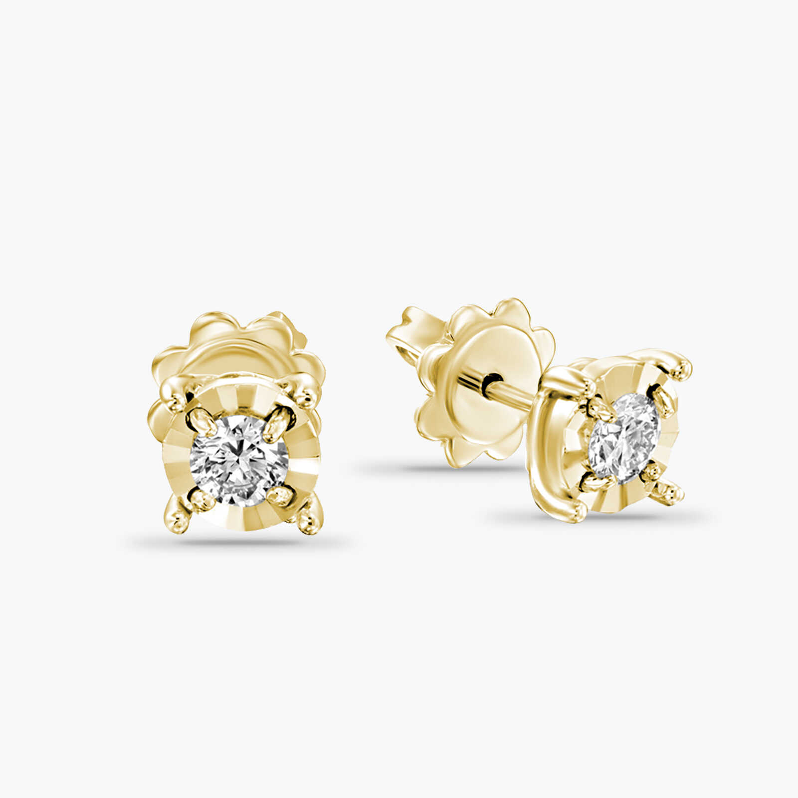 עגיל יהלום סוליטר