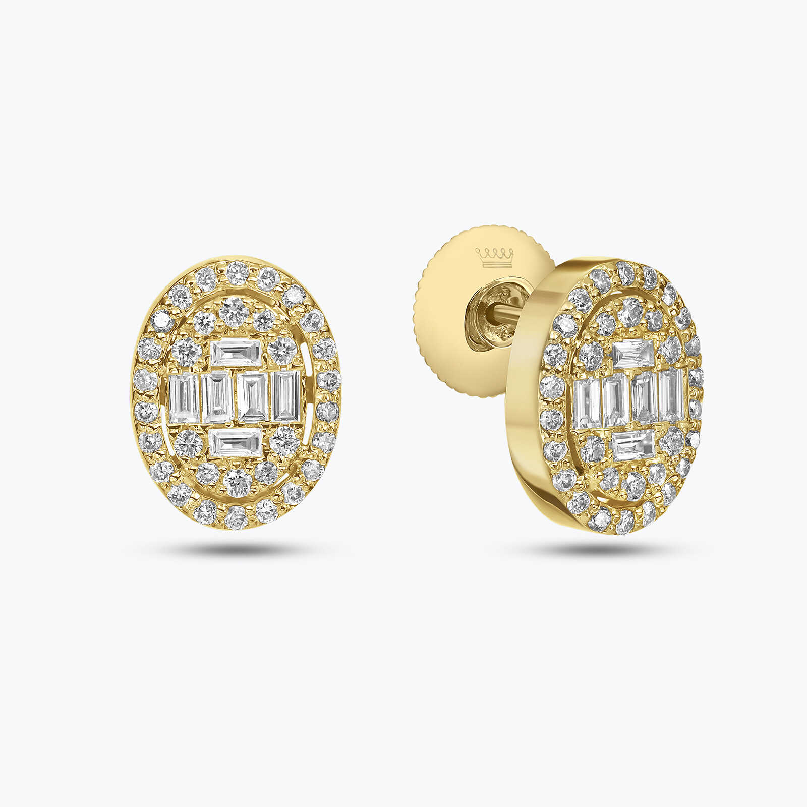 עגילי נסיה בשיבוץ יהלומים