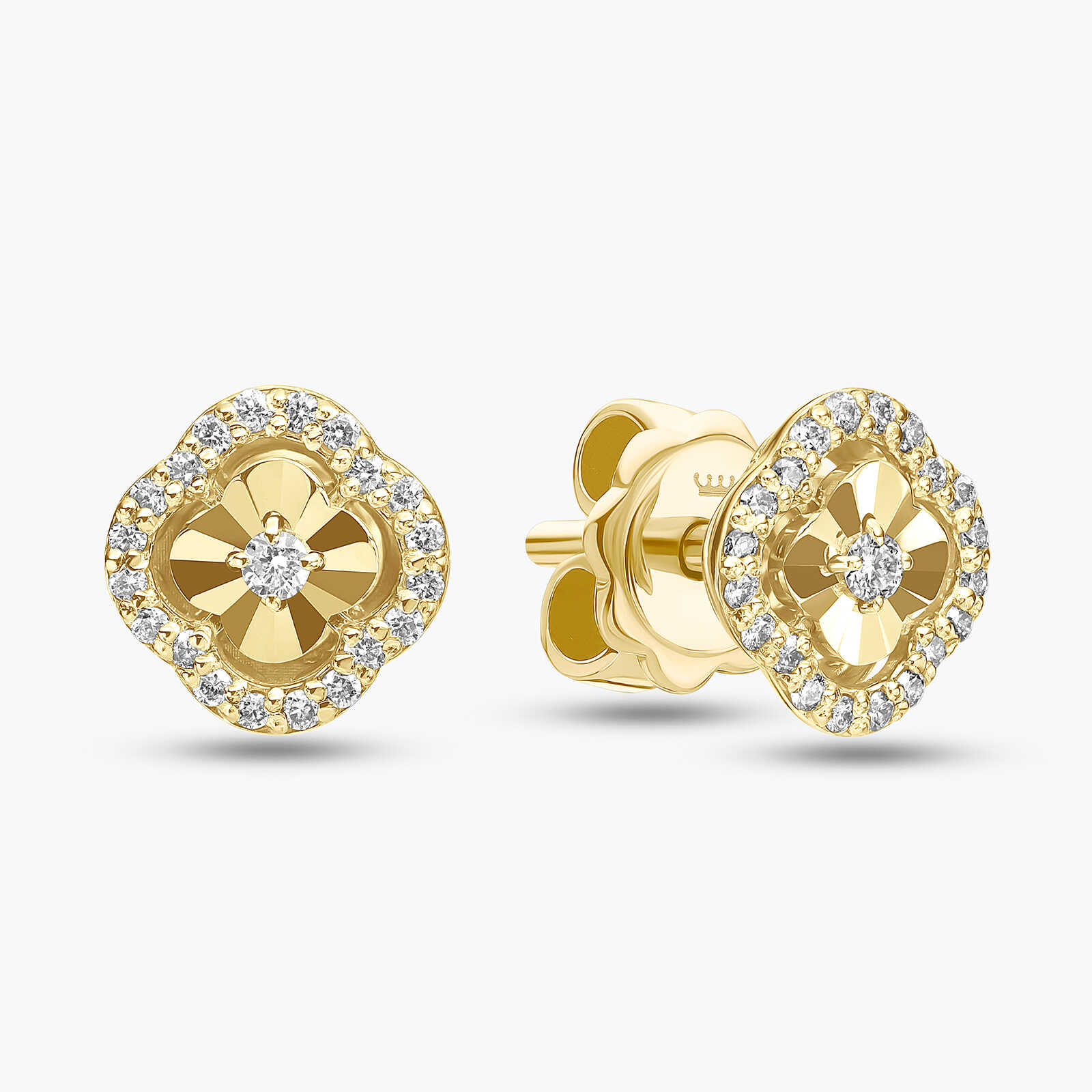 עגילי כריסטי משובצים יהלומים