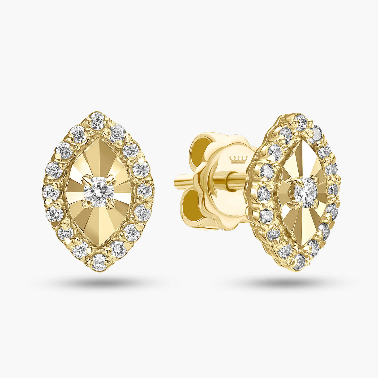 עגילי תיאה בשיבוץ יהלומים