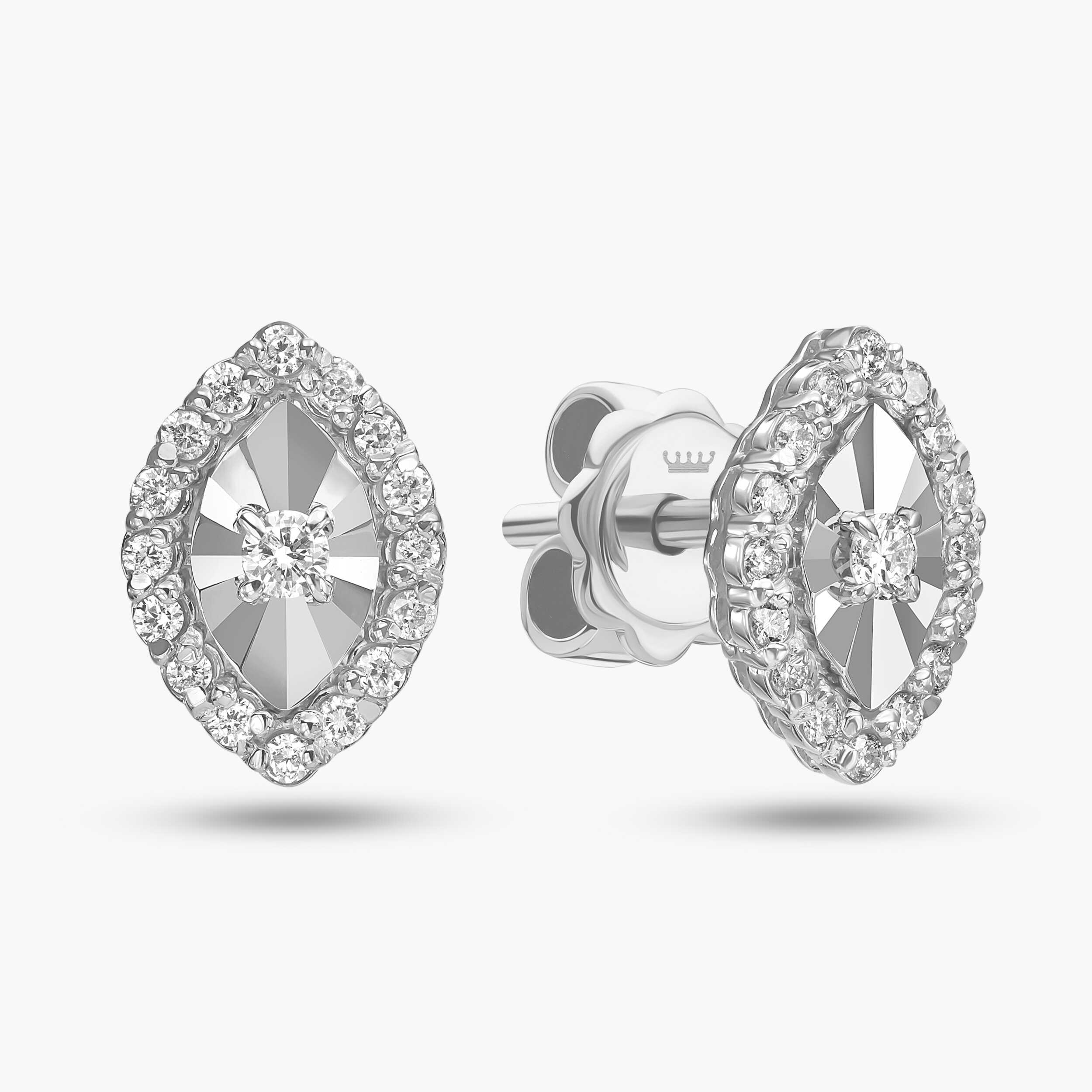 עגילי תיאה בשיבוץ יהלומים