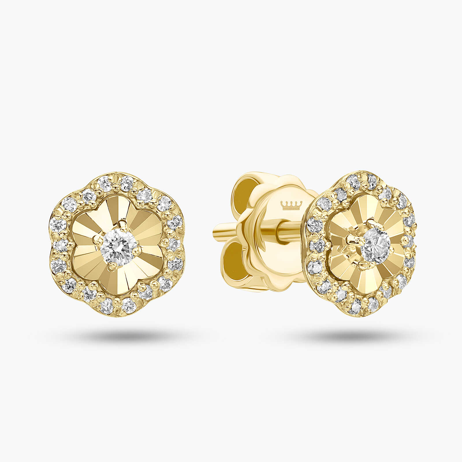 עגילי מיילו בשיבוץ יהלומים