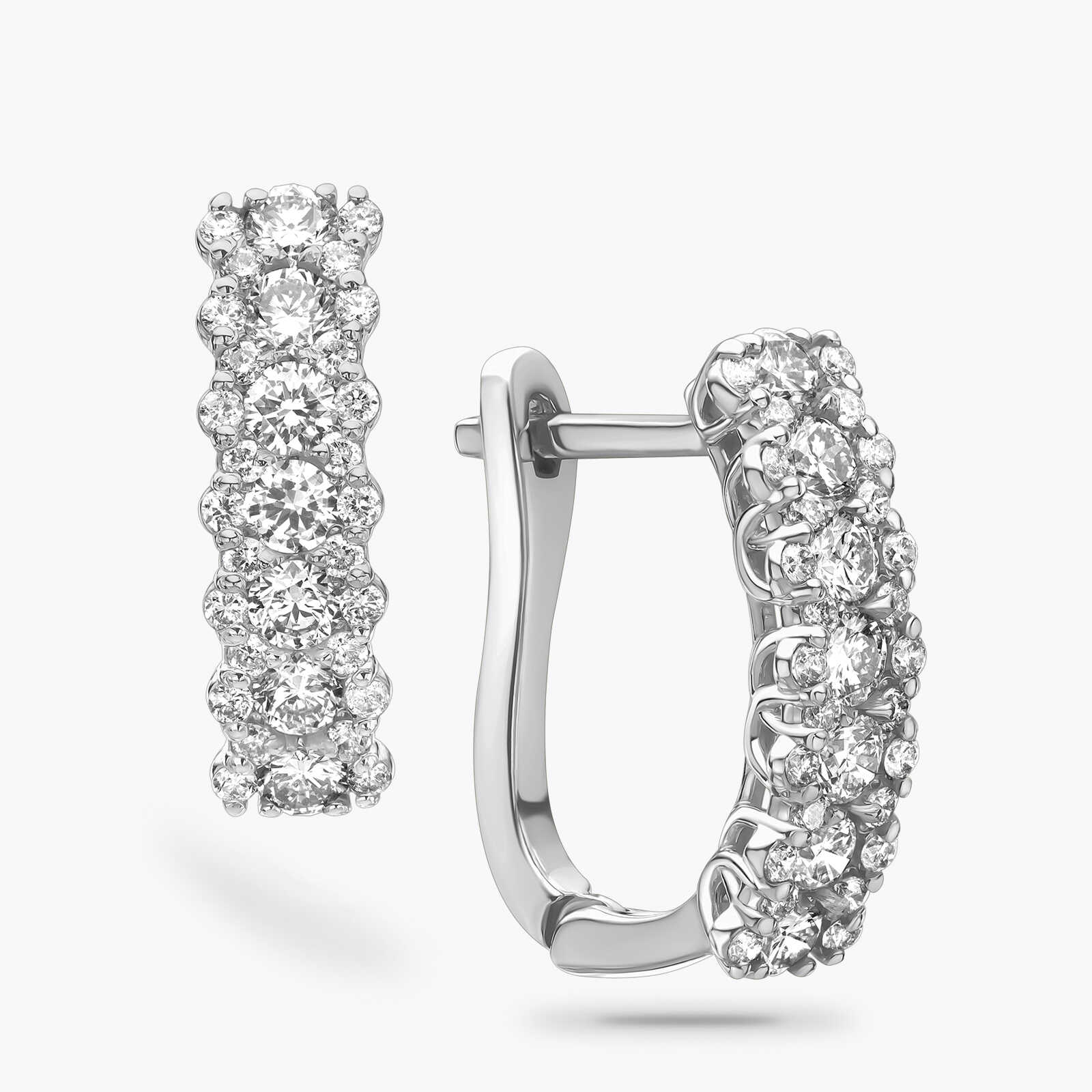 עגילי זהב בשיבוץ יהלומים