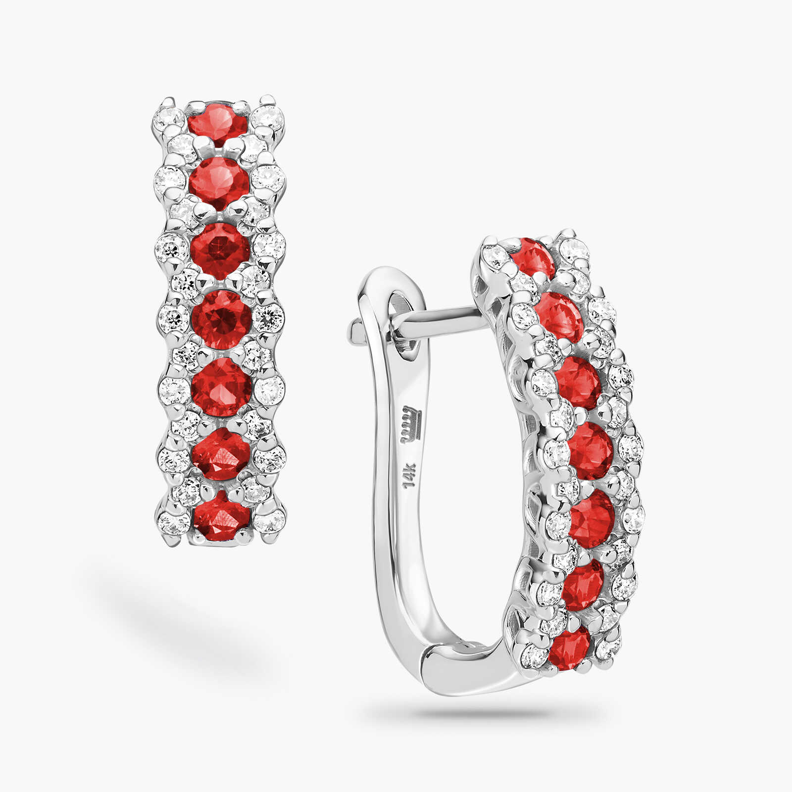 עגיל אדל- יהלומים & רובי