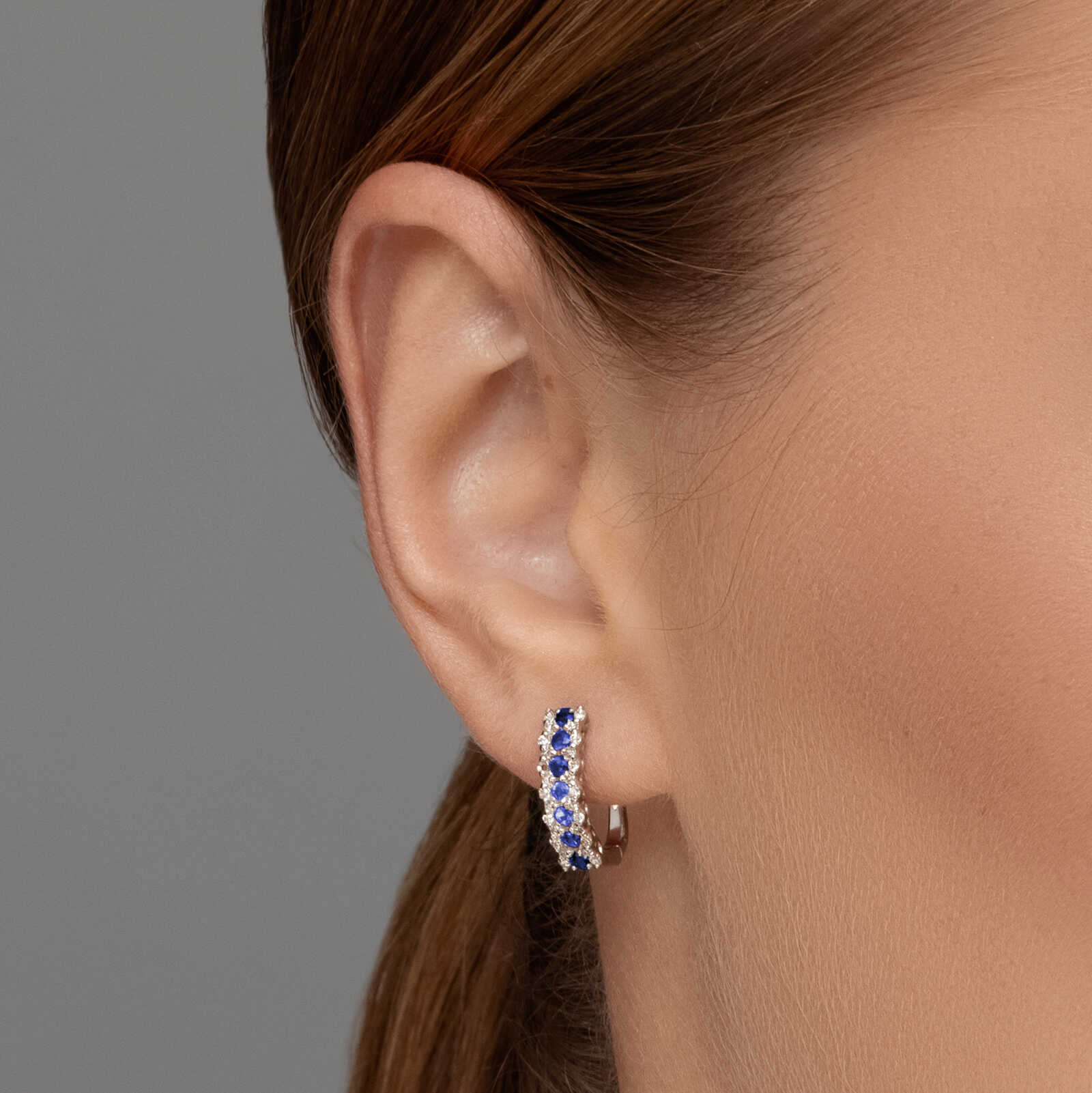 עגיל אדל- יהלומים & ספיר