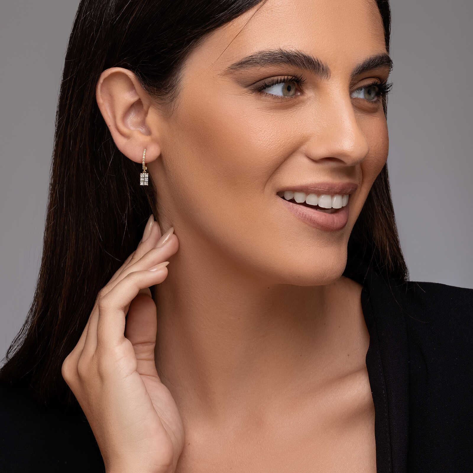 עגילי יהלום FLASH