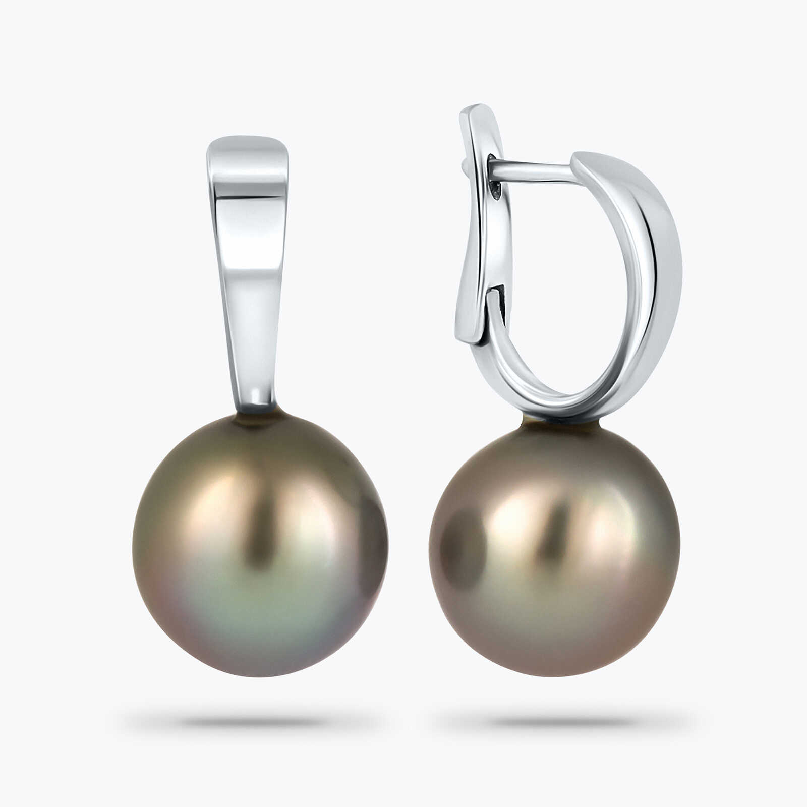 עגילי פנינים שחורות