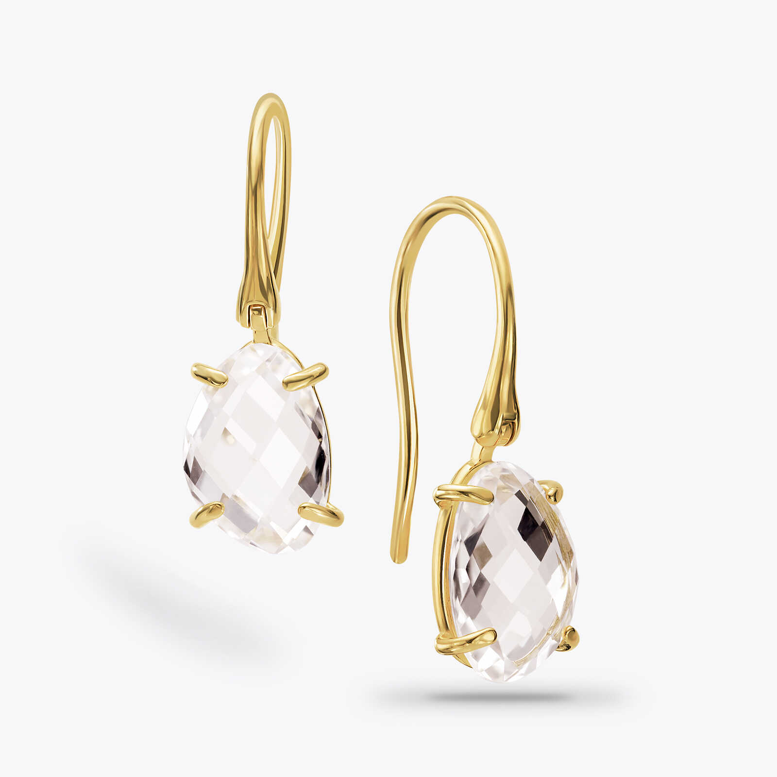 עגיל זהב משובץ