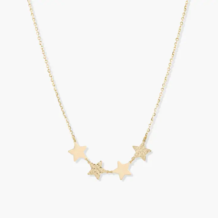 שרשרת זהב כוכבים כ 39.5 ס"מ