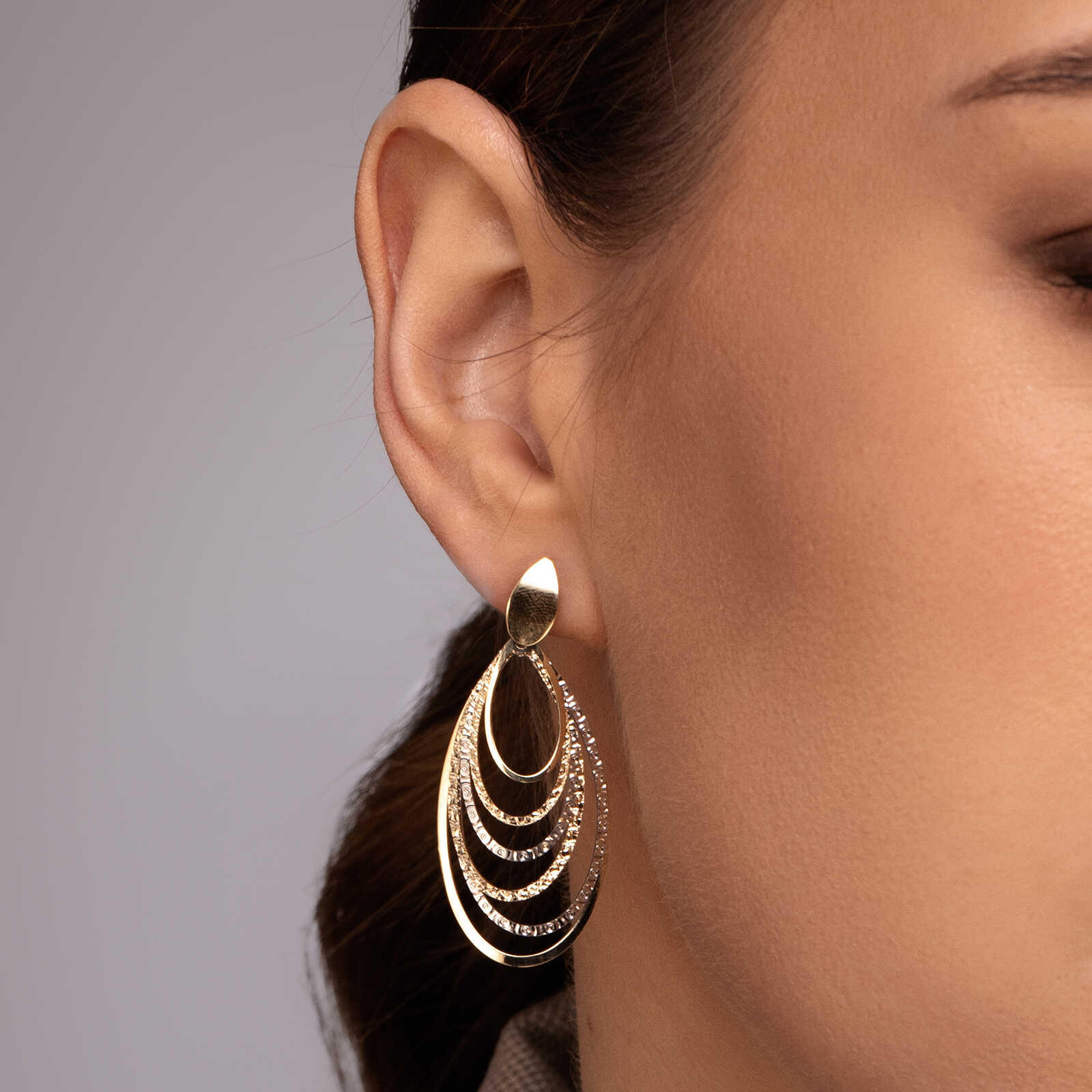 עגילי האלי מזהב 14K