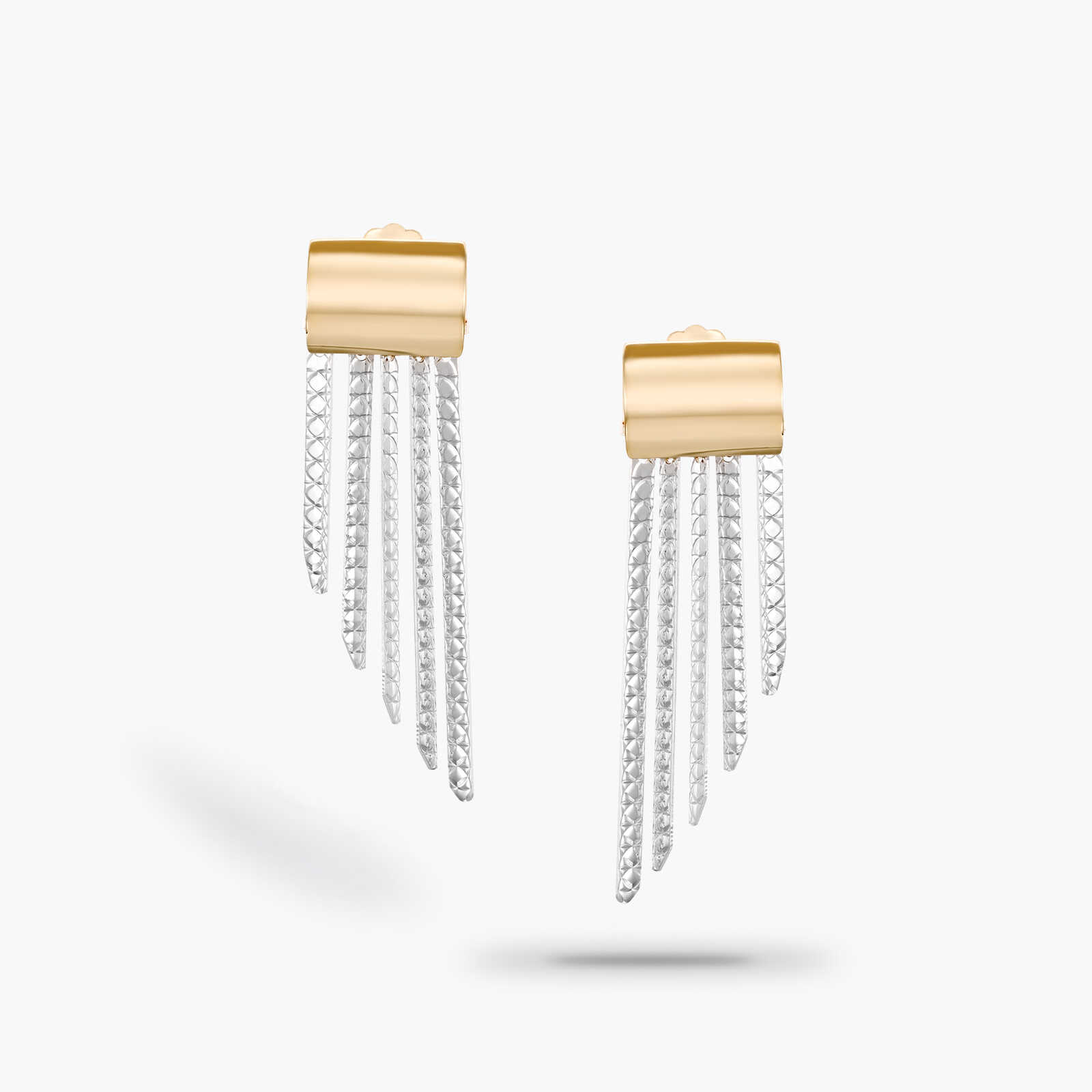 עגילי מוטות מזהב